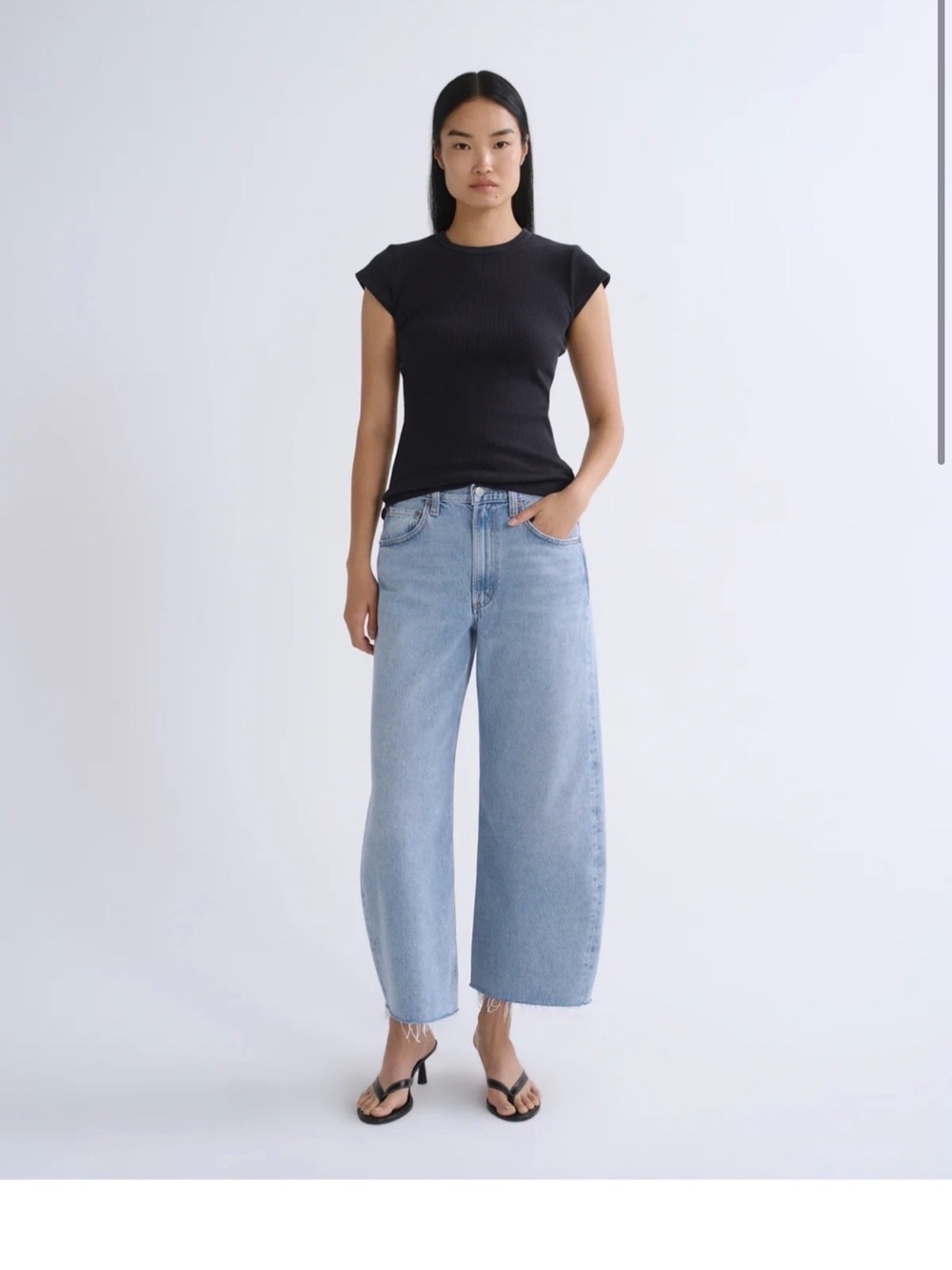 Agolde Women’s Light Blue Relaxed Straight Jeans